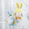 Petit pendentif lapin de pâques, tissu Amazon, poupée naine gobelin mignonne, décoration de la maison, vente en gros, 2024