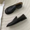 Chaussures de créateurs, robe, version haut de gamme, cuir Lefu, chaussures décontractées simples, chaussures plates, chaussures polyvalentes pour femmes, cuir de mouton