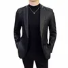 Fi Mannen Casual Lederen Dr Pak Jas Mannelijke Fi Busin Casual Pu Blazers Jas Casual Blazer Jassen Man Bovenkleding a1OR #