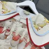 مصمم جديد للأطفال ملابس الفتيات الفتيات ملونات أرنب طباعة طفل تنورة طوق طوق الطفل حجم 100-150 سم فستان الأميرة 24Mar