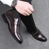 Casual Shoes Business Dress Men Pu Leather Formal Slip On Flats Solid Color Comfortable High Quality Loafers Wear-Resistant Footwear