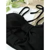 Women's Tanks French Chic Women Tank Tops Spaghetti Strap Build In Bra Bare Midriff Skinny Camis Summer Sweet Female Gallus Drop