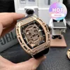 watch Date Business Leisure Mens Fully Automatic Mechanical Watch All Over the Sky Star Diamond Hollowed Out Skeleton Personalized