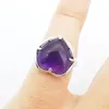 Cluster Ringen Liefde Hart Mix-Kristal Steen Lapis Aventurijn Opaal Amethisten Sodaliet Rozenkwarts Aanpasbare Sieraden Ring 1PCS