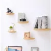 Rekken Houten Halve Cirkel Wandplank Achtergrond Muur Hangende Projector Display Stand Opslag Organisatie Ophanging Woondecoratie