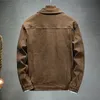 2023 Nouveau Printemps Automne Hommes Brown Denim Veste Fi Casual Cott Élasticité Slim Fit Jeans Manteau Mâle Marque Vêtements i5Qk #