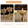 Portacandele Portalampada in ottone Ghee per uso in sala Forniture per bastoncini Supporto in rame Tealight con finiture dorate