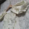 Maiô floral adorável para meninas de uma peça com chapéu verão bebê manga curta bufante bodysuit roupa de banho de uma peça para criança roupa de praia 24327