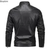 Herbst Winter Neue PU-Lederjacken Männer Plus Fleece Motorrad Ledermäntel Trend Casual Plus Size Oberbekleidung Männlich Junge Teenager J7Ih #