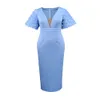 Am030822 Autumn Perspective Collar Elegant Party High Waist Dress 910169