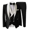 Burdy Trajes de hombre Slim fit Custom Wedding Men Tuxedos Formal Busin 3 piezas Trajes Chaqueta Chaleco Pantalones Trajes De Hombre J0CR #