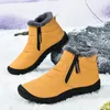 Scarpe da passeggio Stivali invernali da uomo casual impermeabili con doppia cerniera Scarpe da ginnastica antiscivolo in cotone caldo da esterno Zapatillas