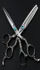 Black Knight 6 -calowy profesjonalne nożyczki do włosów fryzjerstwo Salon kosmetyczny Cutowanie i przerzedzenie zestaw fryzjerskich narzędzia 3607753