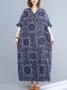 Abiti da festa Manica corta Oversize in cotone Vintage floreale per le donne Casual allentato Maxi abito lungo estivo Abiti eleganti 2024