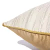 Almohada Almohadas de marfil Funda de rayas Estilo francés Sala de estar Cubierta decorativa para sofá Silla Decoraciones para el hogar de lujo