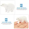 Décorations de jardin 6pcs Belle White Bear Ornement Décor Miniature Polar Micro Paysage