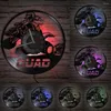 Relógios de parede Dirt Bike Quad Record Clock para sala de estar 4 Wheeler Moto ATV Rider Home Decor Retro Music Watch