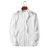 Protezione solare Cappotto traspirante trasparente leggero leggero traspirante uomo giacca estiva giacca estiva colletto alla coreana 662I #