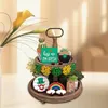 Dekoracja imprezowa Vintage Patrick's Day Znak Warstwowy Dekor Tray Decor na wakacje