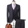 Plaid Anzug Männer Blazer Weste Hosen Busin Britischen Stil Hochzeit Dr Bankett High End Slim Fit Jacke Hose 3 Stück set w917 #