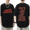 män kvinnor t-shirt arktiska mkeys rockband t shirt manlig hip hop tshirt kläder manga kort ärm tee streetwear y2k trend topps b4ov#
