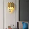 Wall Lamp Metal Luxury Lamps LED Gold Crystal Lights Bedroom Living Room AC 110V 220V Sconce Decoration Indoor Lighting Fixtures