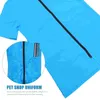 Dog Apparel Grooming With Zipper Waterproof Smock Work Clothes For Salon Blue