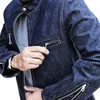saucezhan J100 jean veste hommes denim vestes hommes fi hommes moto veste en jean vintage automne travail veste seedge denim G4NX #