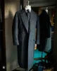 Herringbe Pak Jassen Mannen Tweed Wolmix Trenchcoat Lg Double Breasted Overjas Militaire Busin Blazer Tailore Made O507 #