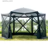 Tenten en schuilplaatsen Achtertuinluifel pop-up terrasschermtent voor kamperen 3,5 meter is geschikt voor 8-10 personen, instant luifel met draagbaar netwerk24327