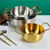 Küchengeschirr Pfannen Kochgeschirr Dinge Töpfe Topf -Induktion Home Küchenkocher Utensil Kochen Golden Wok Nützlicher Set Stahl Edelstahl