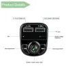 X8 FM Sändare Aux Modulator Bluetooth Handsfree Car Kit Audio Mp3 Spelare med 3.1A Snabbladdning Dual USB -laddare utan paket