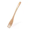 Gafflar träsked gaffel bambu redskapssoppa tesked bordsredskap desserter sallad återanvändbar hushållsträkök matlagning tillbehör