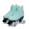 Inline Roller Skates Women Girls Purple 2 Double Row 4 Wheels Skating Shoes PU Flash Sliding Quad Sneakers Training 231128