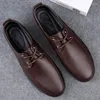 Oxfords – chaussures décontractées en cuir véritable pour hommes, faites à la main, mode Business, printemps-automne, robe à lacets, bureau