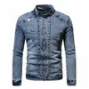 Fi Spring Casual Jacket Mens Veet Streetwear Denim Veste Col Montant Jean Vestes Mâle Slim Fit Manteau Vêtements d'extérieur v7i4 #