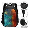 Backpack Space Star Grande Capacidade Escola Notebook Moda à prova d'água Esportes de viagem ajustáveis