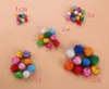 Décoration de fête 4000pcs 1 cm Glitter Tinsel Pom Poms Sparkle Fluffy PomPom Balls pour bricolage artisanat faisant des couleurs assorties