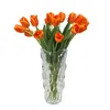 Flores decorativas coloridas toque real casa sala de estar decoração de jardim tulipa planta falsa flor artificial falsabouquet