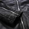 Hommes Faux Veste En Cuir Moto 8XL Vestes Pour Hommes Noir Jaqueta De Couro Masculina Outwear Mâle Pu En Cuir Hommes Manteaux Marque U1CC #