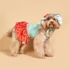 3 -częściowy uroczy krawat Bikini Dog Swimsuit Hat Perfect Summer Beach Party - Zestaw strojów kąpielowych dla małych psów dla małych psów