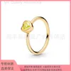 Designer Pandoras Ring Panjiadora Gold plaqué brillant Ring Color Corolla Butflies brillantes Ring Ring Romantic Pair of Love