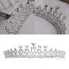Hårklämmor Barrettes E15E tiaras och kronor för kvinnor med skinkande strass prinsessa elegant tjej brud födelsedagsfest