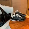 Scarpe eleganti Sneakers stringate con rombo bianco e nero Punta tonda Abbinamenti di colore Casual Comode Alla moda Quotidiane da donna