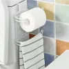 Soportes para colgar rollo de papel higiénico, soporte de metal para pañuelos, colgador de toallas, gancho, organizador para cocina, baño, puerta de gabinete