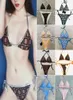 Modedesigner ung flicka badkläder mini brasilianska baddräktbrev bikini set thongs lady sexig snörning strand baddräkt wom5473089