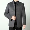 2023-novo masculino fi busin cavalheiro estilo inglês lã tendência casual cor sólida bonito fino casamento gola blazer c27X #