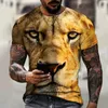 Verão masculino em torno do pescoço camiseta fi impressão 3d li padrão camiseta fi lazer tendência nova topo rua fi harajuku w42f #