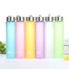 Vattenflaskor Portable Frosted Drinkware Bottle Storage Sport Creative Juice Unbreaktable Color Leak-Proof Plastic