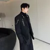 syuhgfa Men's Blazers Fi Niche Design Metal Zipper Spliced Elgance Male Casual Suit Coat Autumn New Korean Style Trend p8do#